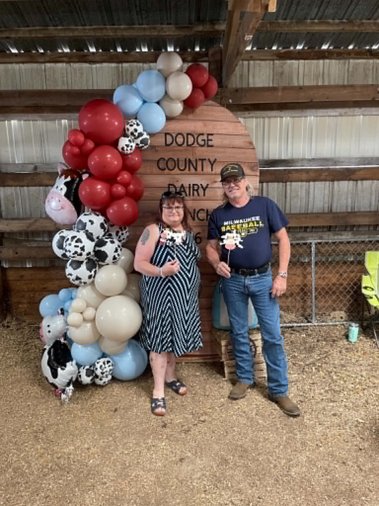 Corrales Designs Dodge County Dairy Brunch balloon arch event detail