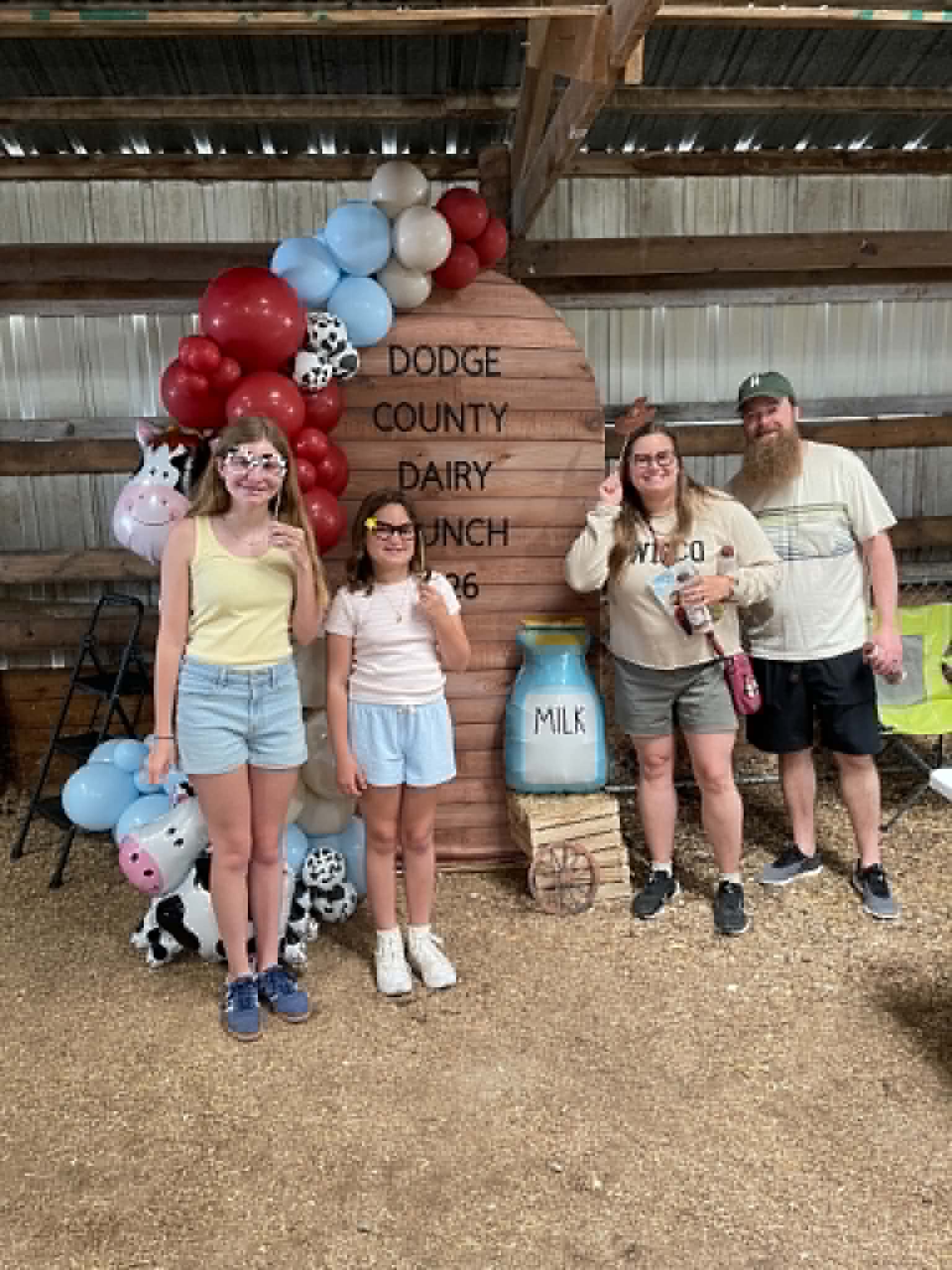 Event guests at the Corrales Designs Dodge County Dairy Brunch balloon backdrop